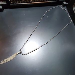 Beaded tassel necklace
